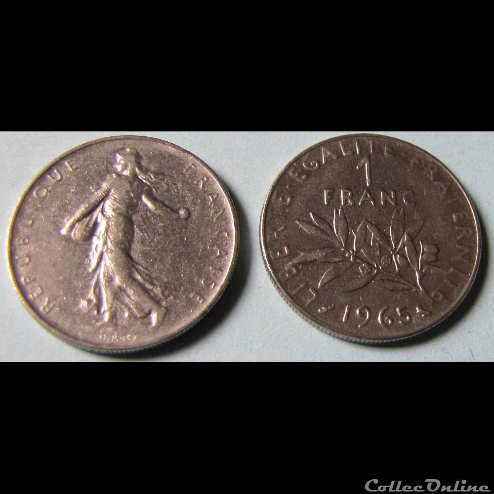 monnaie france moderne 1 franc semeuse 1965