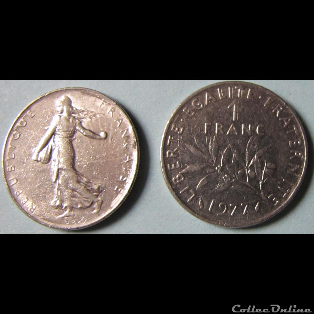 1 franc SEMEUSE 1977 monnaie france moderne 1 franc semeuse 1977