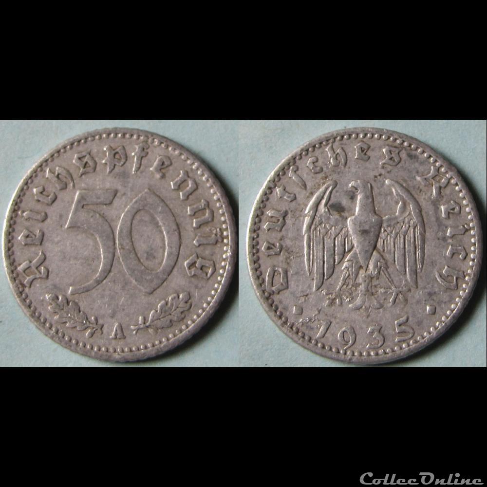 50 pfennig 1935 A monnaie monde allemagne 50 pfennig 1935 a