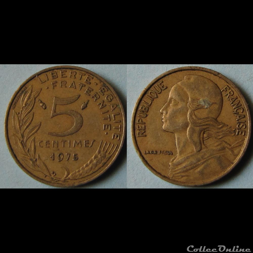 5 centimes Marianne 1975 monnaie france moderne 5 centimes marianne 1975