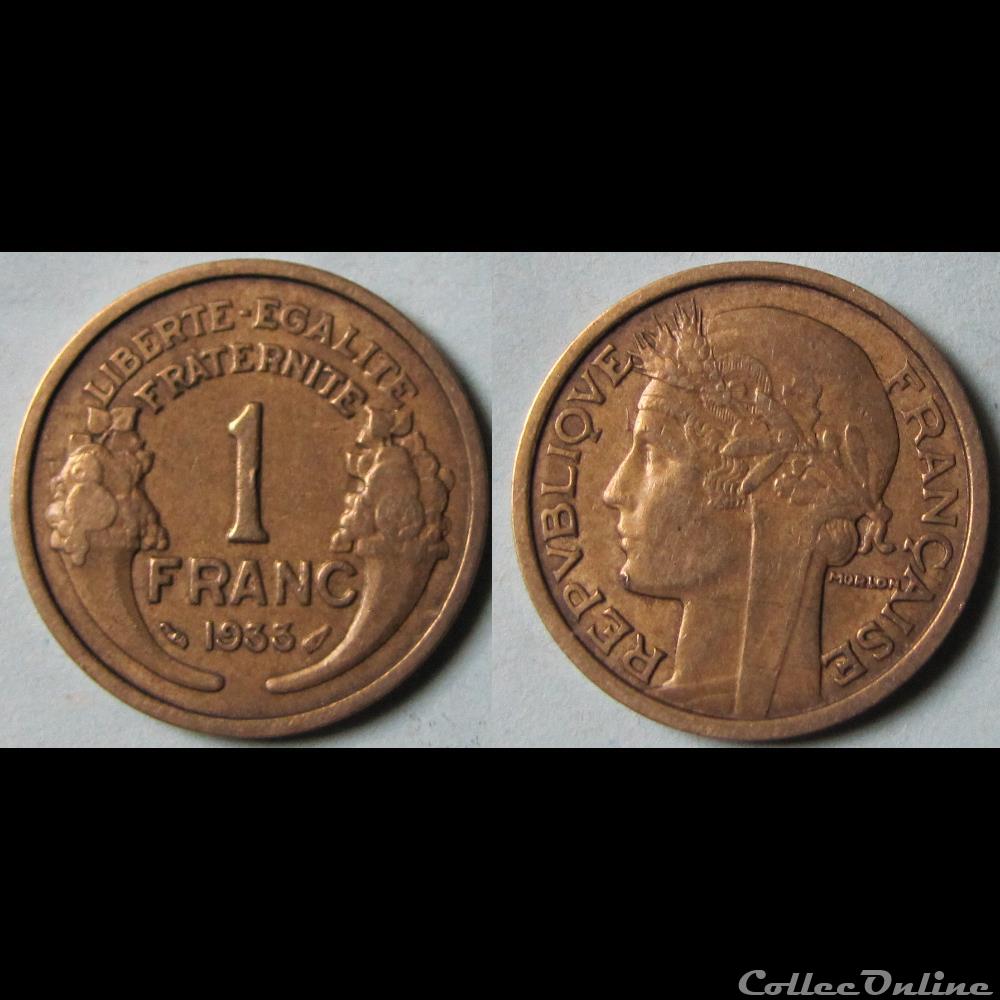 monnaie france moderne 1 franc morlon 1933