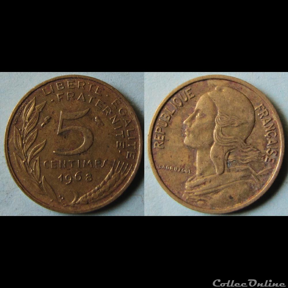 5 centimes Marianne 1968 monnaie france moderne 5 centimes marianne 1968