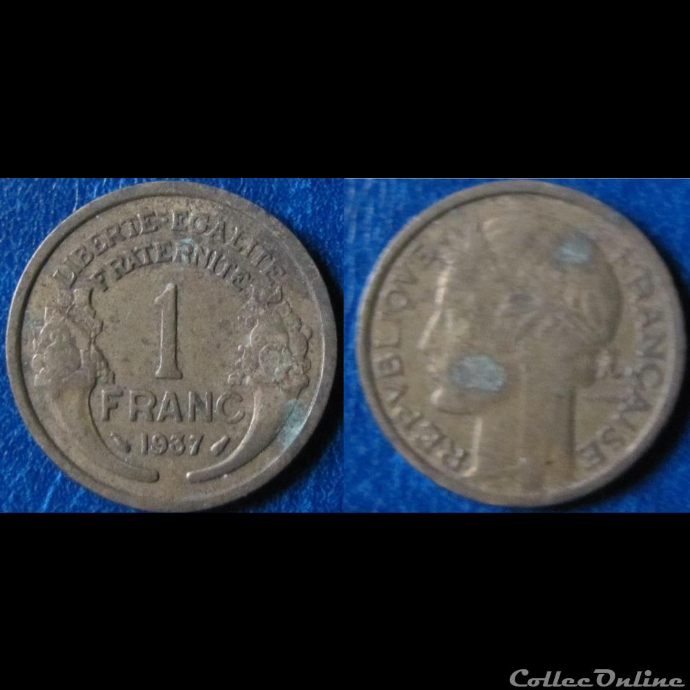 1 franc Morlon 1937 monnaie france moderne 1 franc morlon 1937