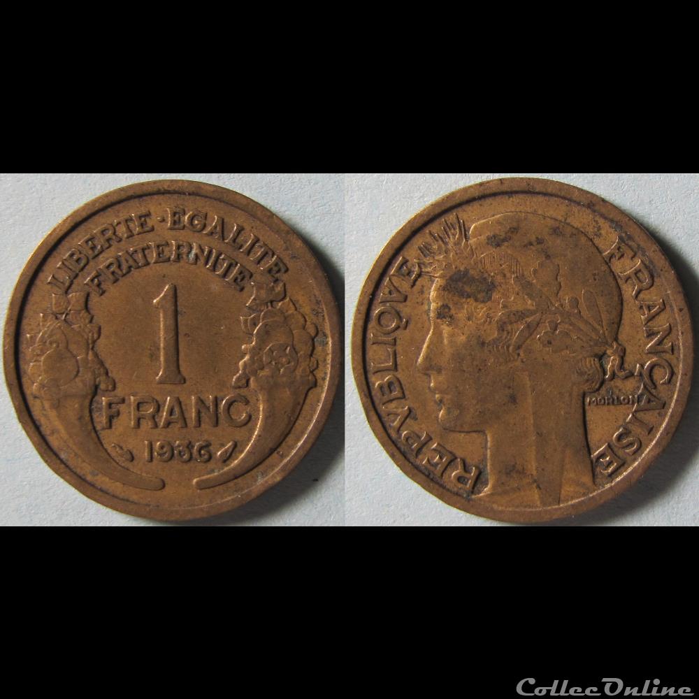 monnaie france moderne 1 franc morlon 1936