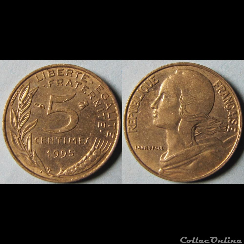 monnaie france moderne 5 centimes marianne 1995