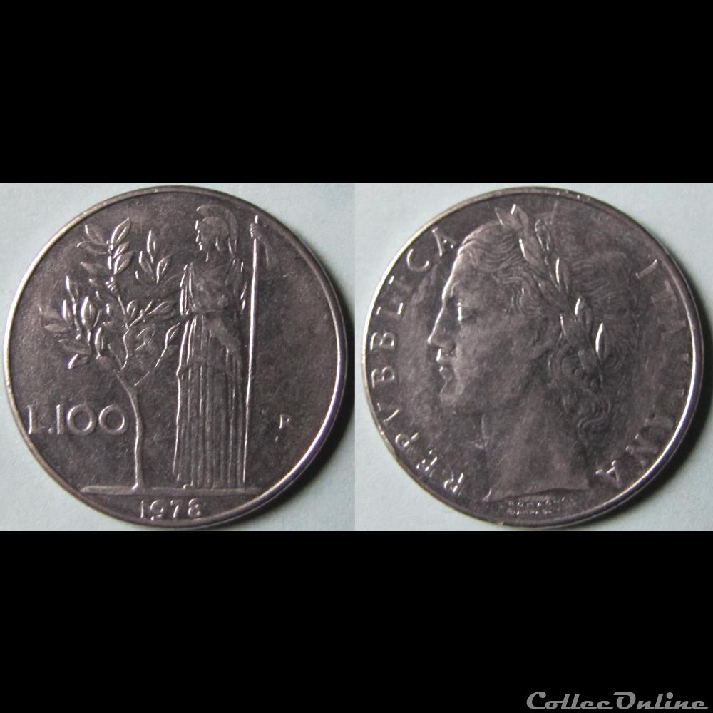 100 lires (grand module) 1978 monnaie monde italie 100 lires grand module 1978