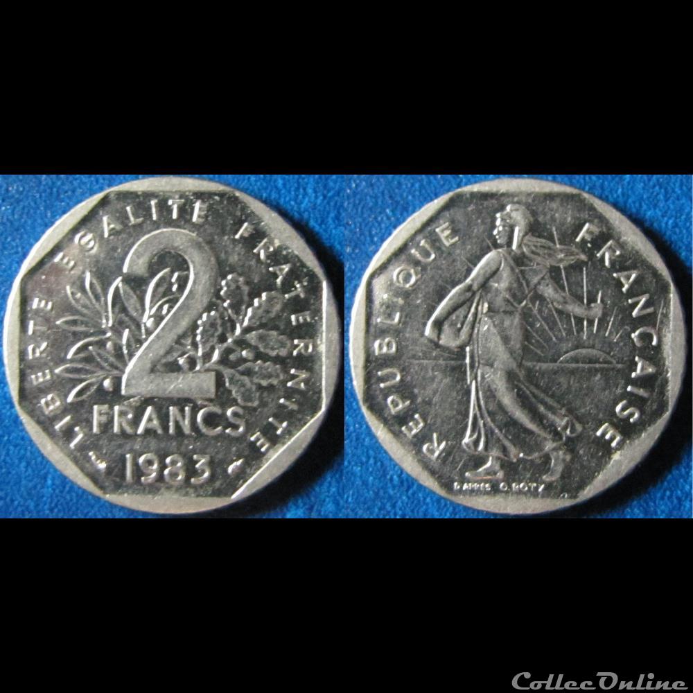 monnaie france moderne 2 francs semeuse 1983