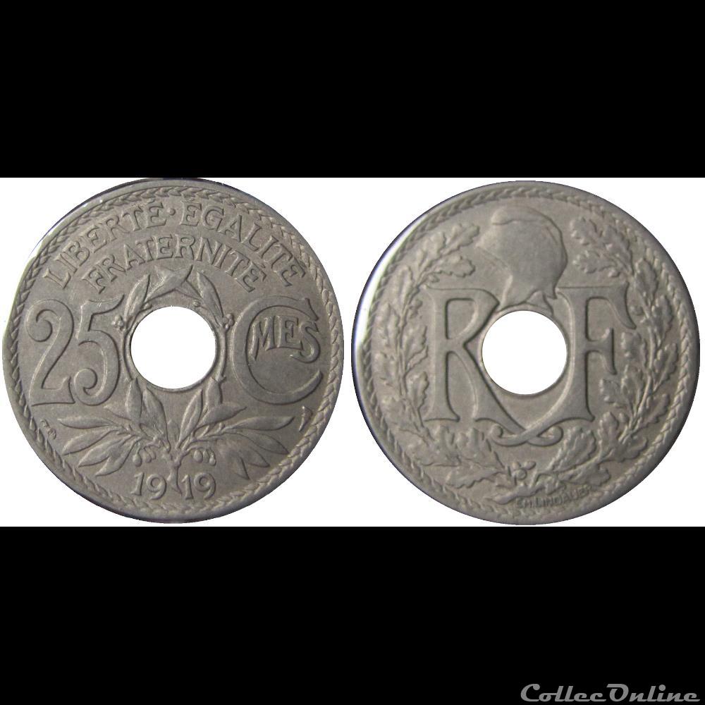 25 centimes Lindauer 1919 monnaie france moderne 25 centimes lindauer 1919