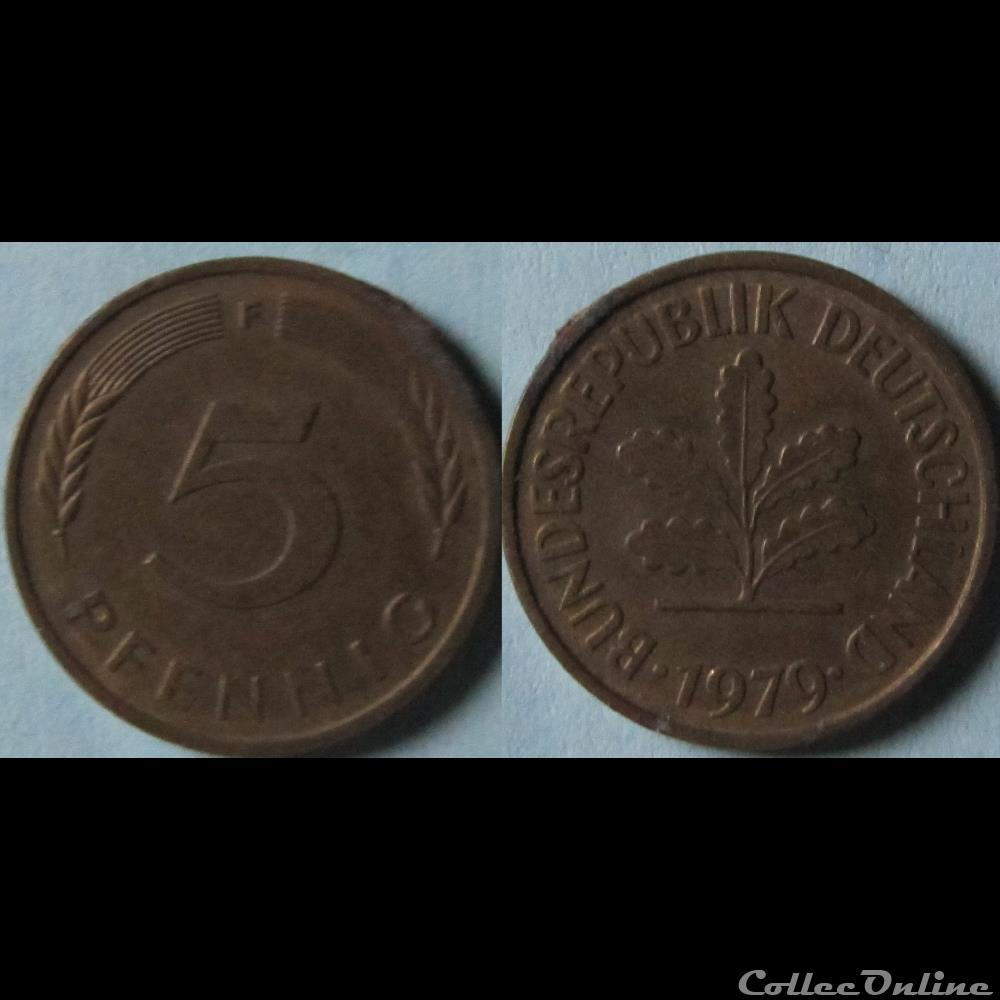5 pfennig 1979 monnaie monde allemagne 5 pfennig 1979