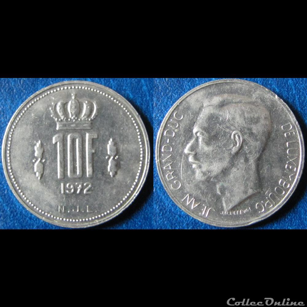10 francs Jean 1972 monnaie monde luxembourg 10 francs jean 1972