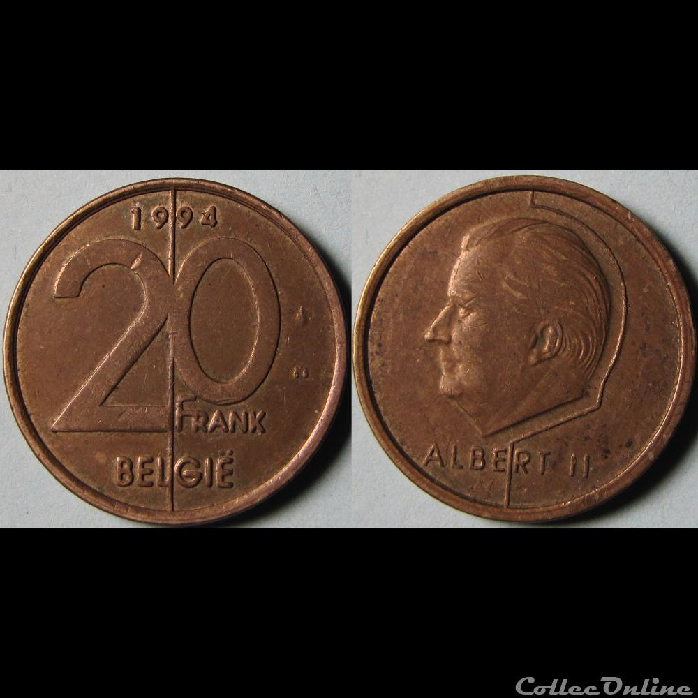 20 francs Albert II (nr) 1994 monnaie monde belgique 20 francs albert ii nr 1994