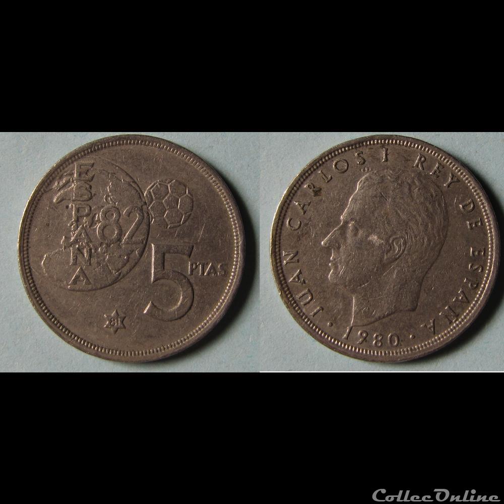 5 pesetas Juan Carlos I, 1980 monnaie monde espagne 5 pesetas juan carlos i 1980