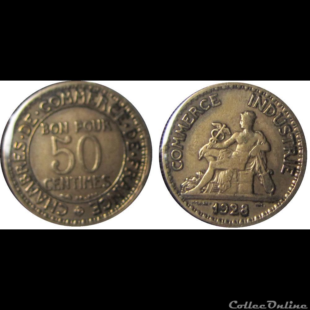 monnaie moderne 50 centimes chambres de commerce de france 2 ferme 1928