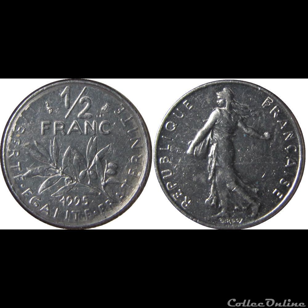 1/2 franc Semeuse 1995 monnaie france moderne 1 2 franc semeuse 1995