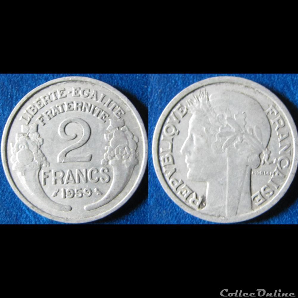 monnaie france moderne 2 francs morlon 1959