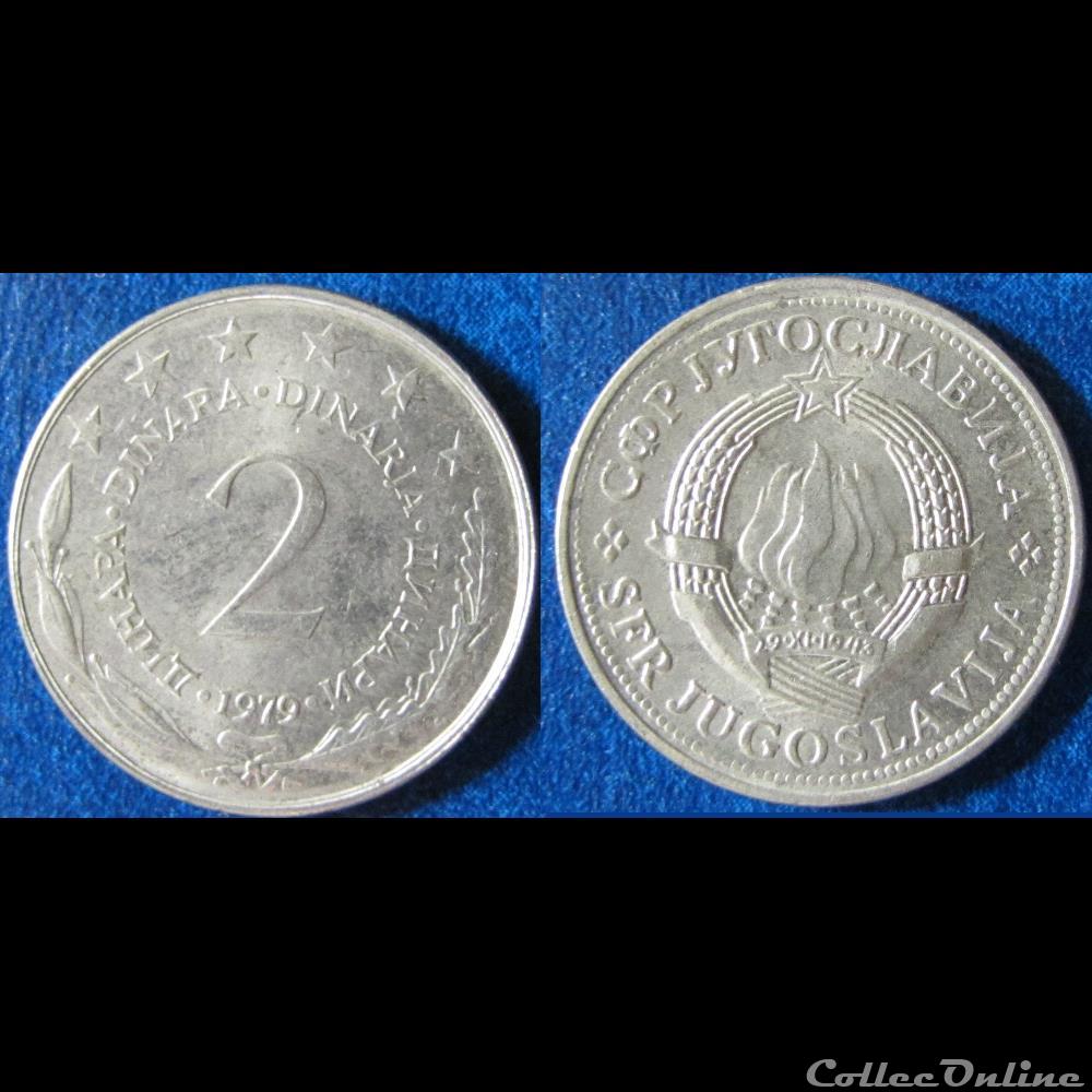 monnaie monde yougoslavie 2 dinars 1979