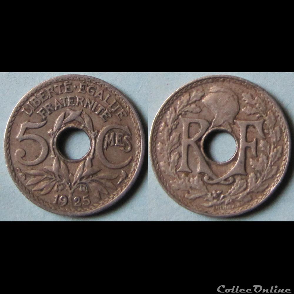5 centimes Lindauer (petit module) 1925 monnaie france moderne 5 centimes lindauer petit module 1925