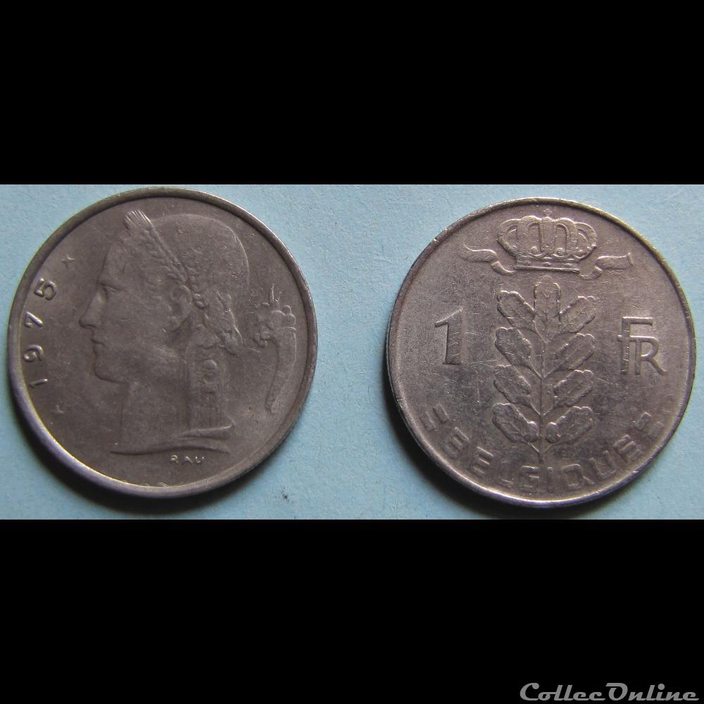 1 franc type CERES 1975 monnaie monde belgique 1 franc type ceres 1975