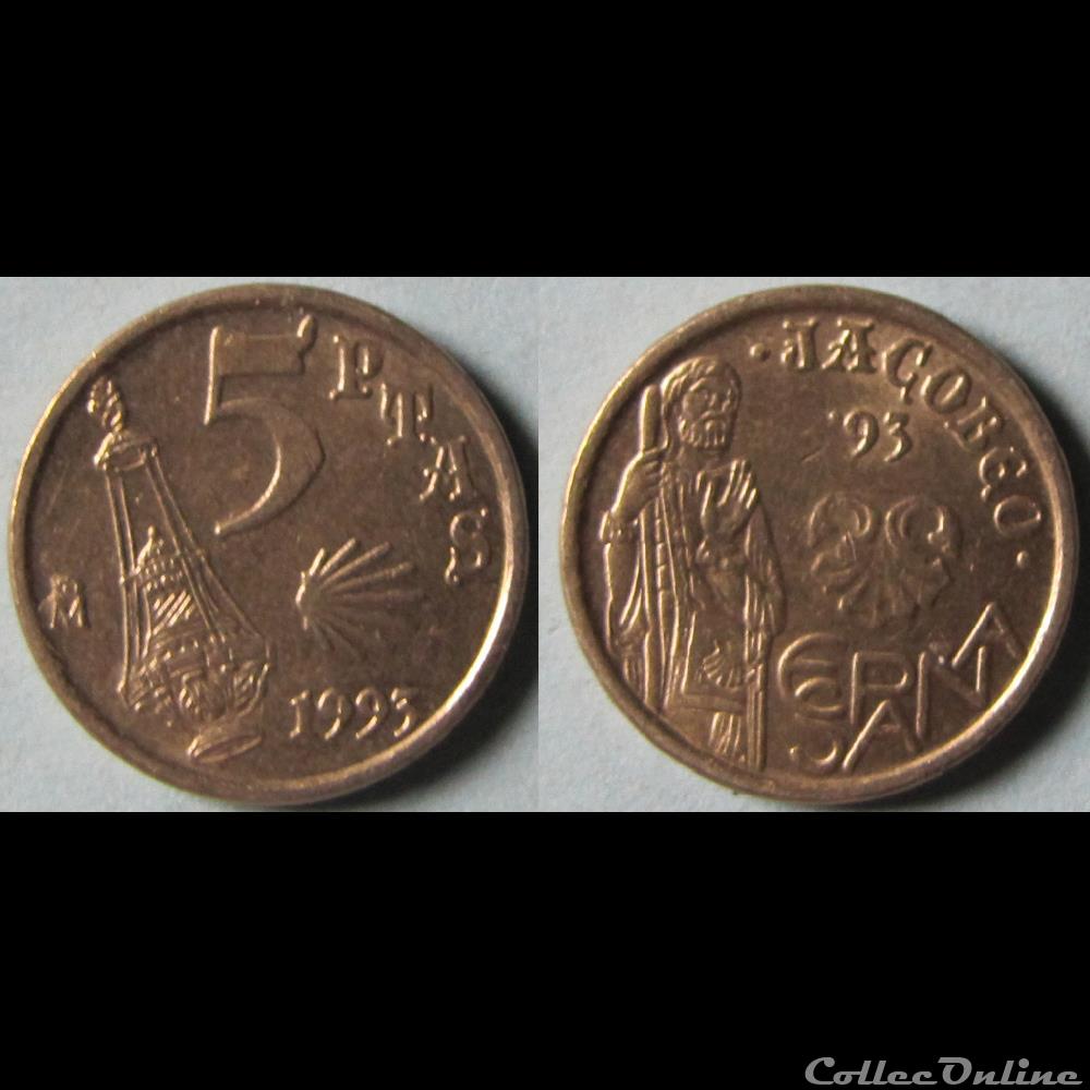 5 pesetas Jacodeo 1993 monnaie monde espagne 5 pesetas jacodeo 1993