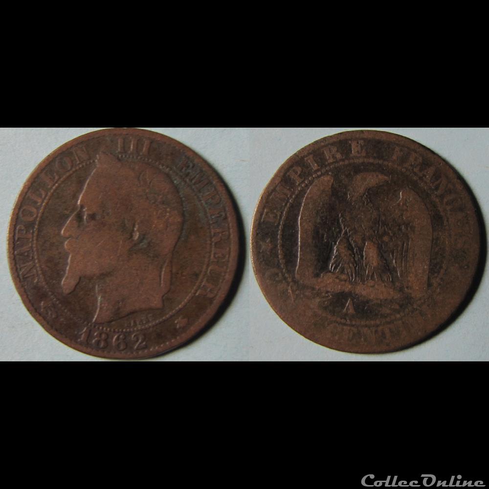 5 centimes NAPOLEON III (tête laurée) 1862 monnaie france moderne 5 centimes napoleon iii tete lauree 1862