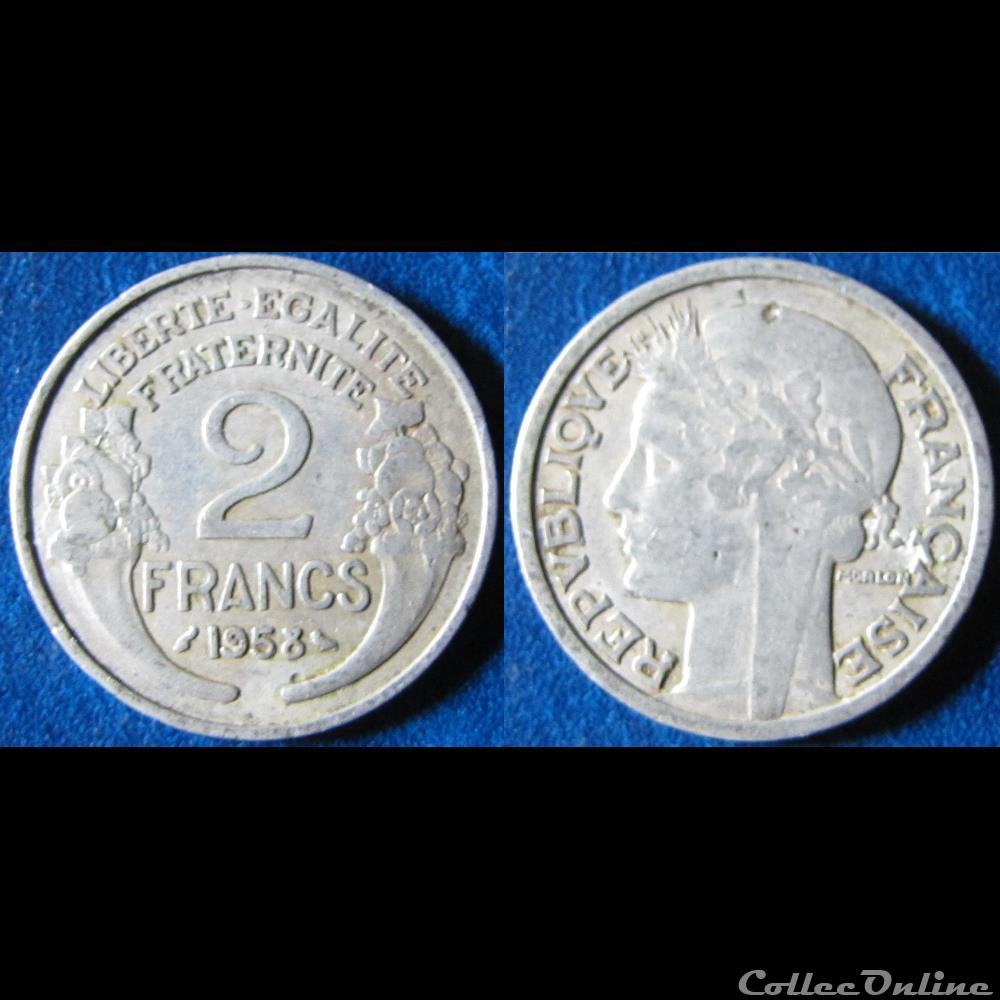 2 francs Morlon 1958 monnaie france moderne 2 francs morlon 1958