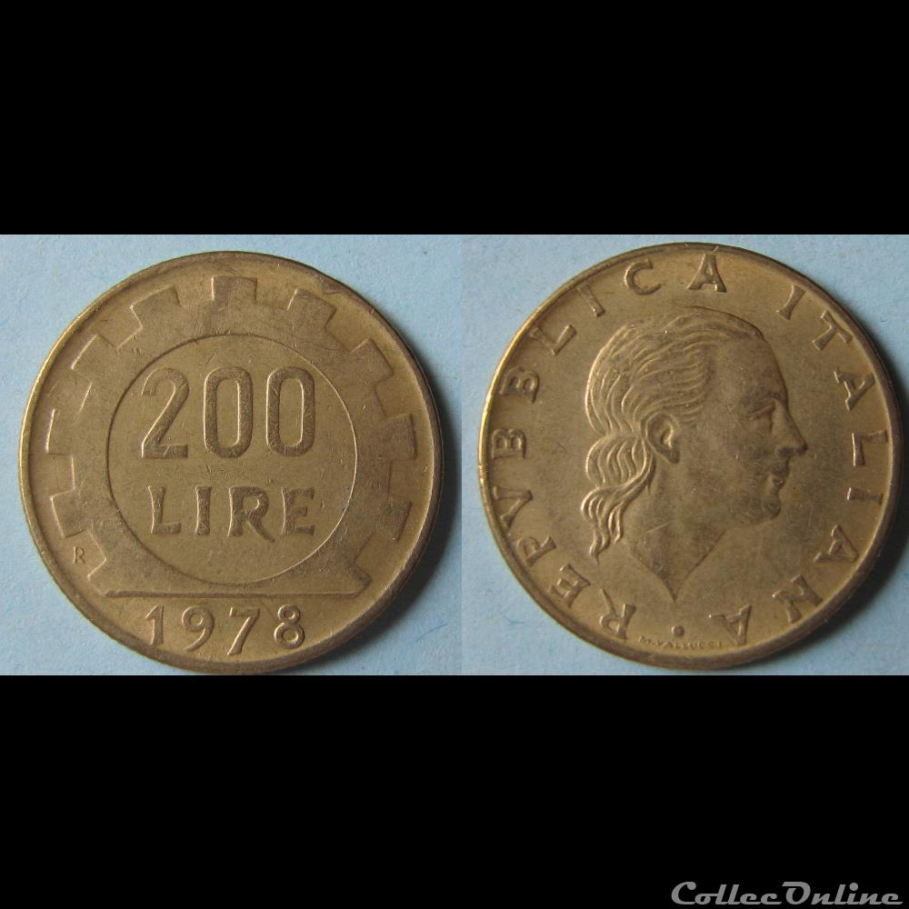 200 lires 1978 monnaie monde italie 200 lires 1978