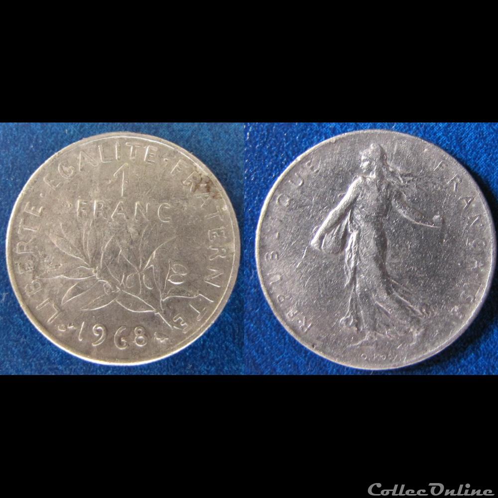 1 franc SEMEUSE 1968 monnaie france moderne 1 franc semeuse 1968