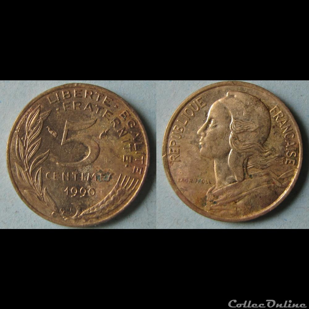 5 centimes MARIANNE 1990 monnaie france moderne 5 centimes marianne 1990