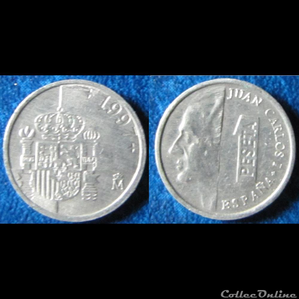 1 peseta Juan Carlos I (lentille) 1997 monnaie monde espagne 1 peseta juan carlos i lentille 1997