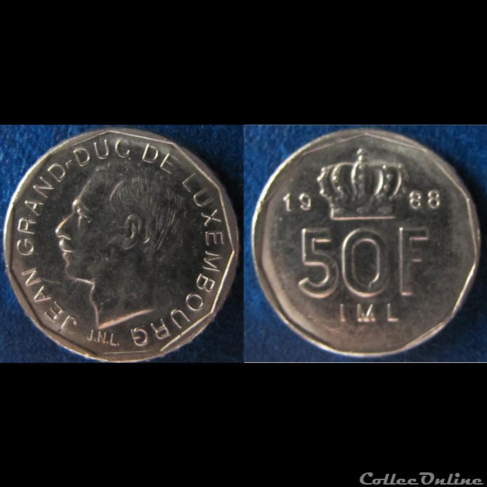 50 francs Jean (IML) 1988 monnaie monde luxembourg 50 francs jean iml 1988