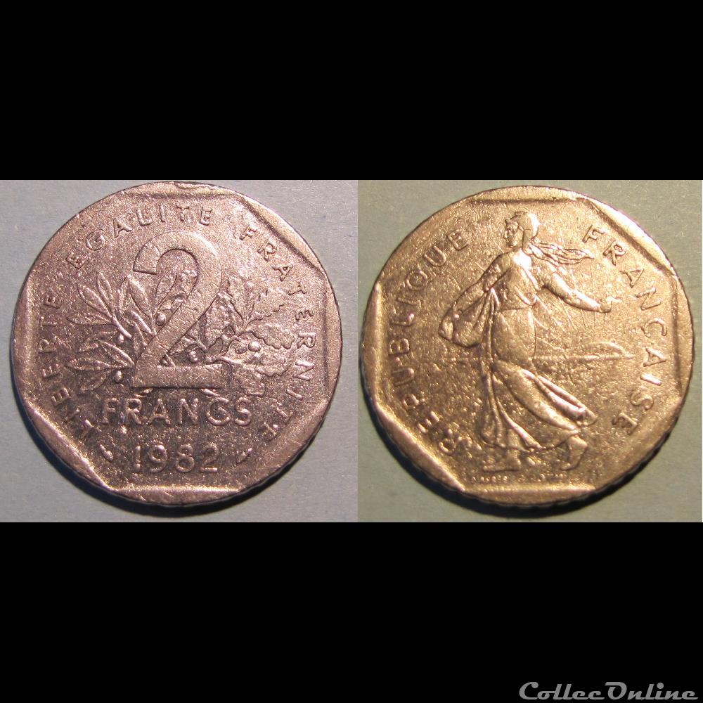 2 francs SEMEUSE 1982 monnaie france moderne 2 francs semeuse 1982