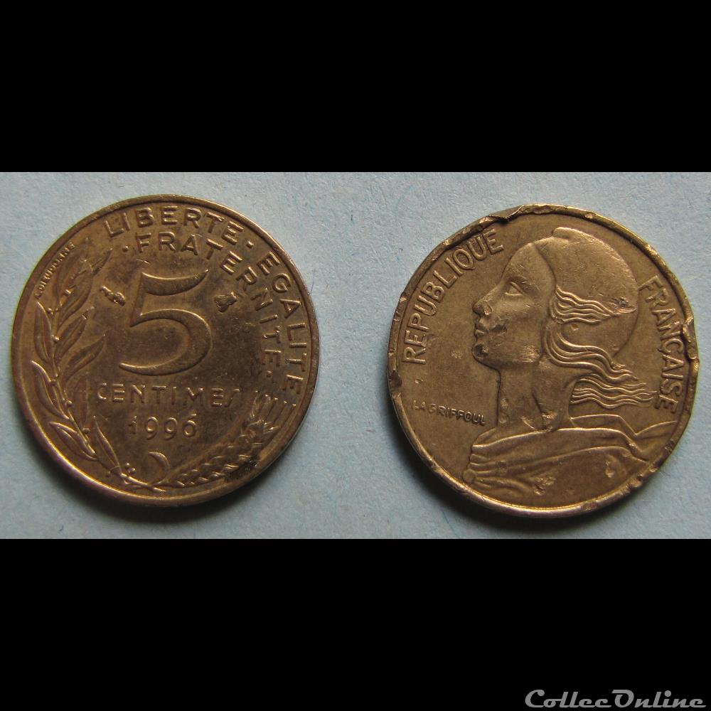 5 centimes MARIANNE 1996 (4 plis) monnaie france moderne 5 centimes marianne 1996 4 plis