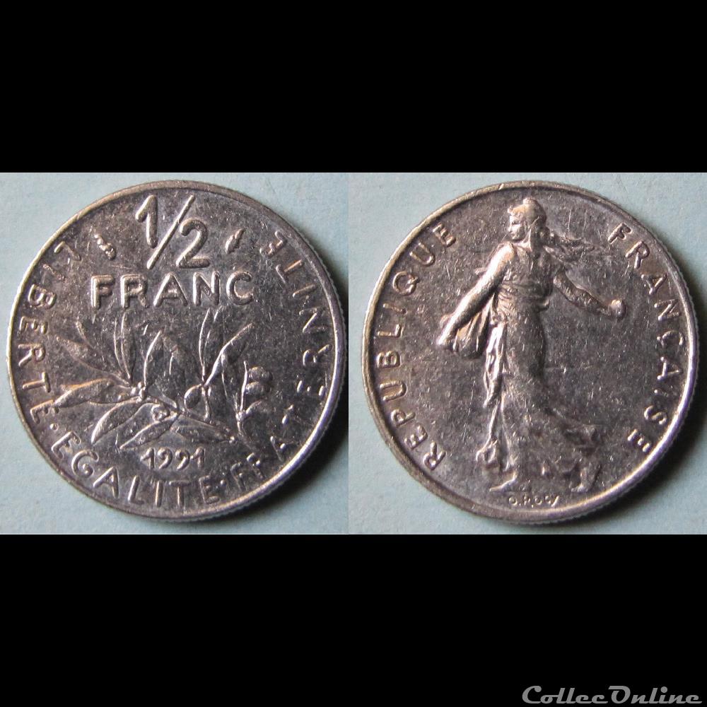 1/2 franc Semeuse 1991 monnaie france moderne 1 2 franc semeuse 1991