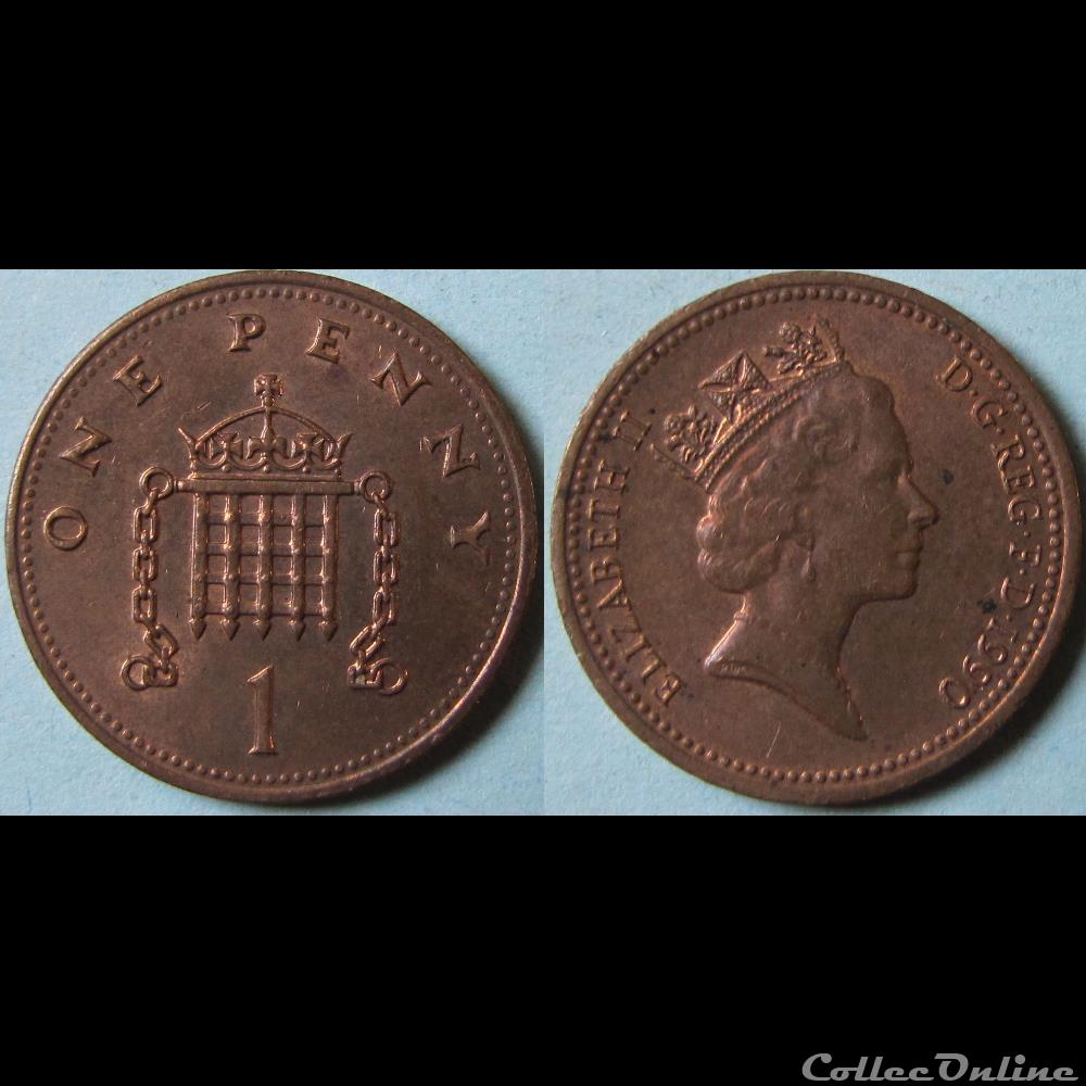 1 penny Elizabeth II (3ème effigie) 1990 monnaie monde royaume uni 1 penny elizabeth ii 3eme effigie 1990