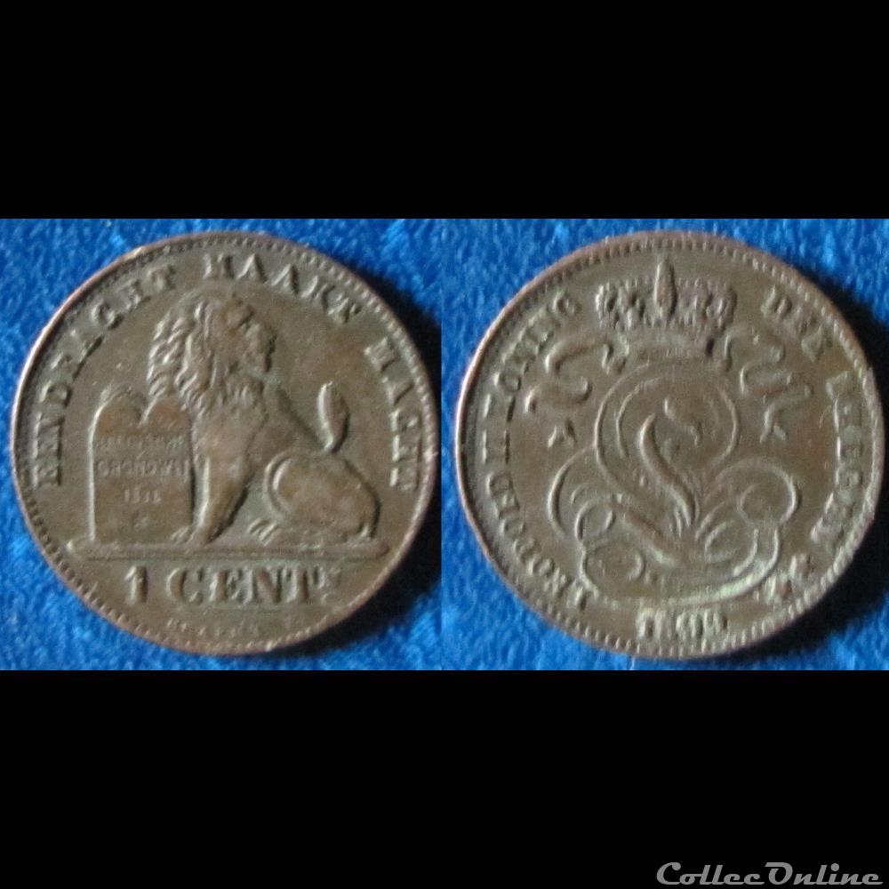 monnaie monde belgique 1 centime leopold ii fr 1899