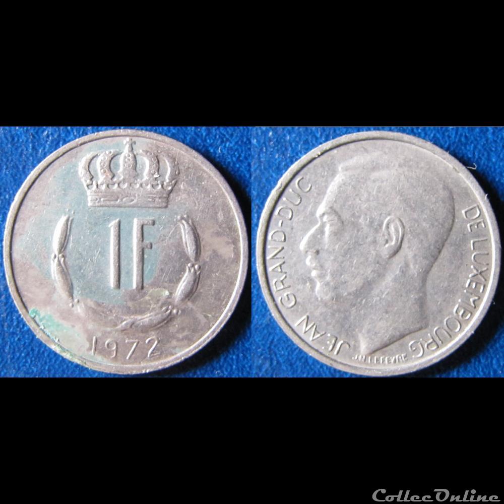 1 franc Jean 1972 monnaie monde luxembourg 1 franc jean 1972