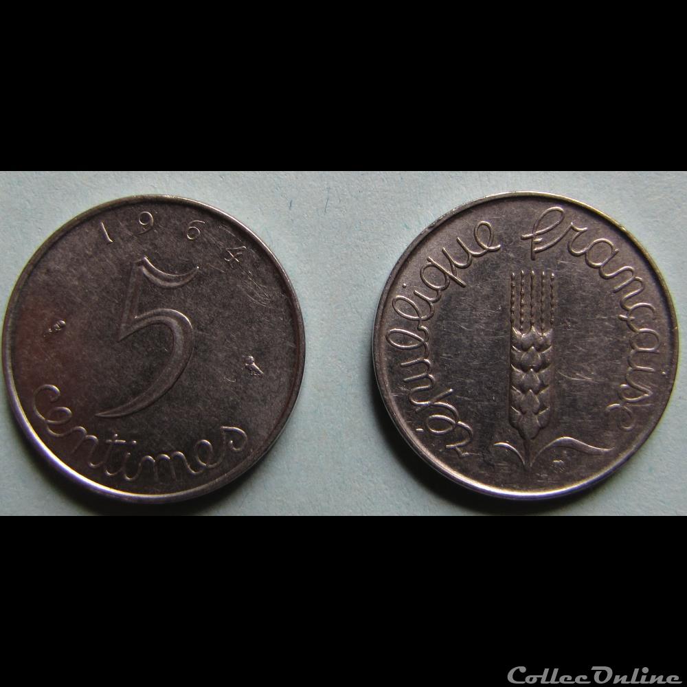 5 centimes EPI 1964 monnaie france moderne 5 centimes epi 1964
