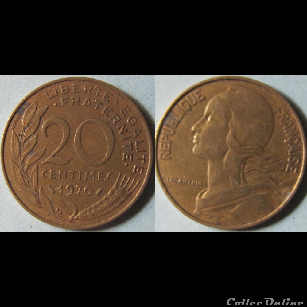 monnaie france moderne 20 centimes marianne 1976