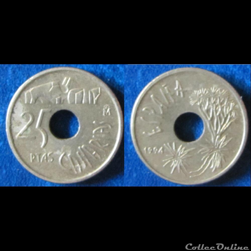 25 pesetas Canaries 1994 monnaie monde espagne 25 pesetas canaries 1994