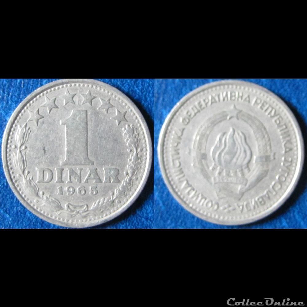 1 dinar 1965 monnaie monde yougoslavie 1 dinar 1965