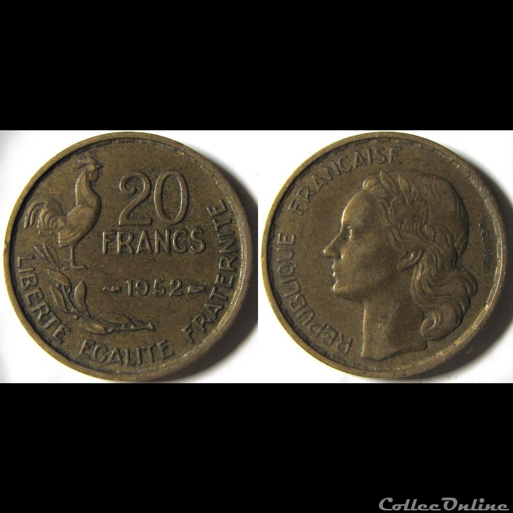 20 francs G.Guiraud 1952 monnaie france moderne 20 francs g guiraud 1952