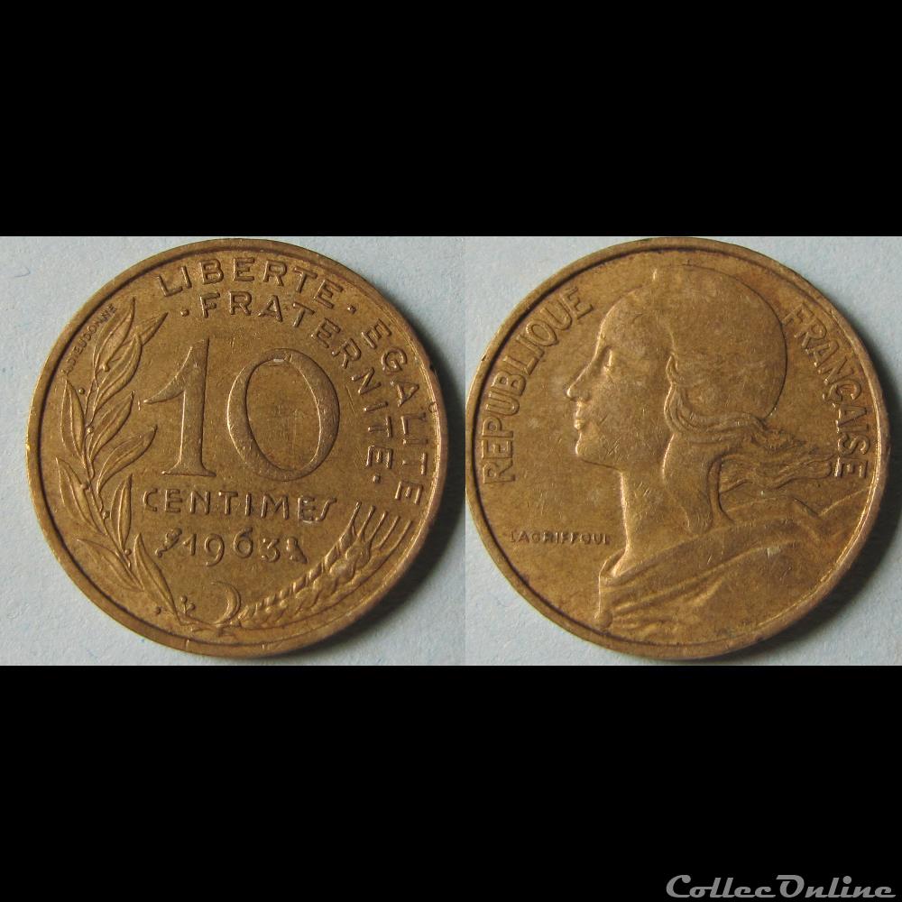 10 centimes MARIANNE 1963 monnaie france moderne 10 centimes marianne 1963