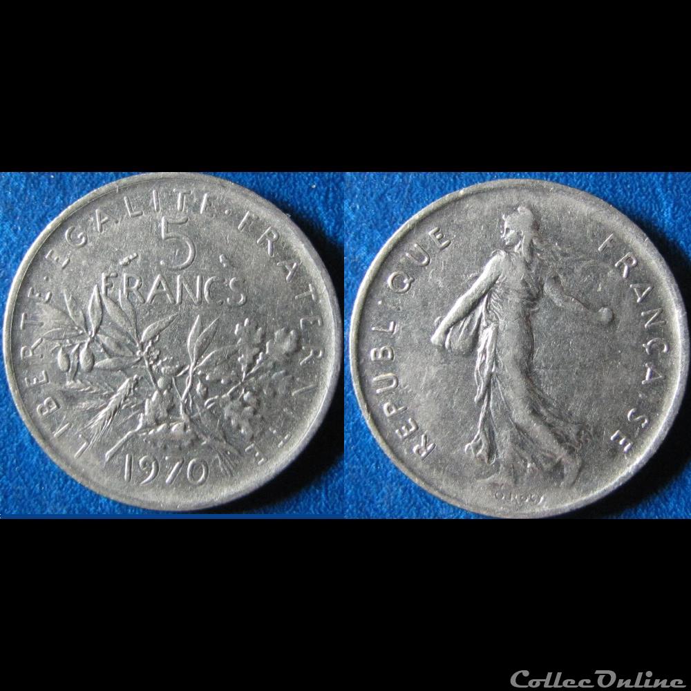 5 francs Semeuse 1970 monnaie france moderne 5 francs semeuse 1970