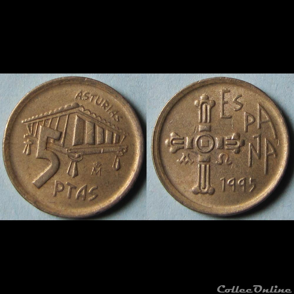 5 pesetas Asturias 1995 monnaie monde espagne 5 pesetas asturias 1995