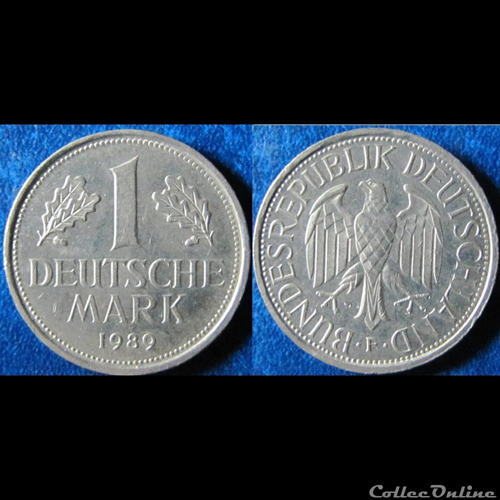 1 Deutsch mark 1989 F monnaie monde allemagne 1 deutsch mark 1989 f