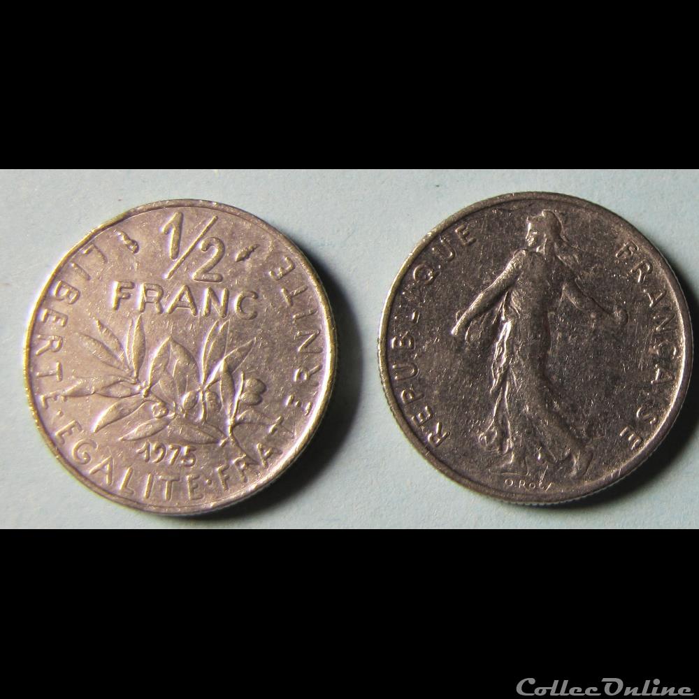 1/2 franc SEMEUSE 1975 monnaie france moderne 1 2 franc semeuse 1975
