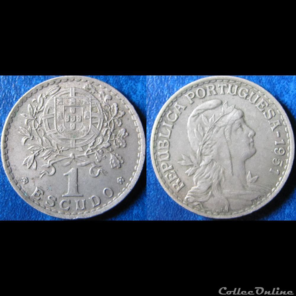1 escudo 1951 monnaie monde portugal 1 escudo 1951