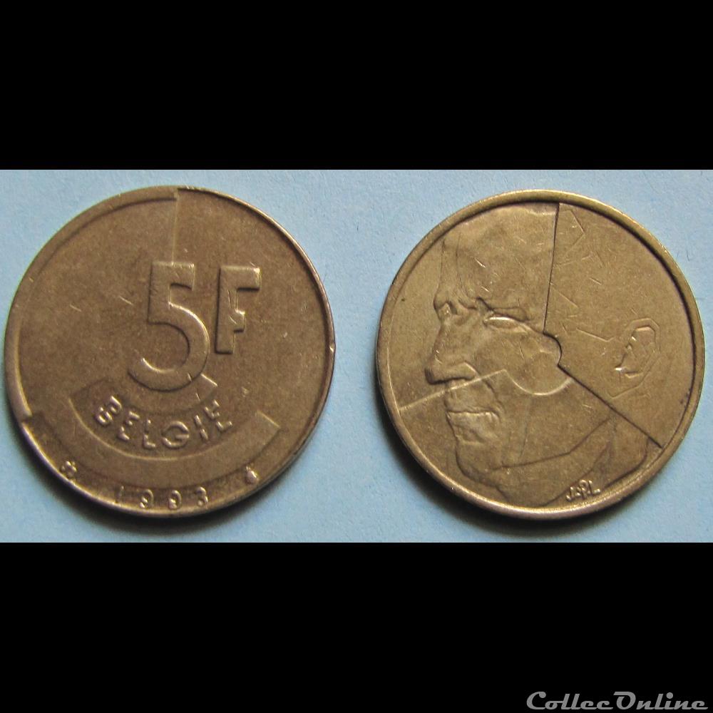 5 francs Baudouin Ier 1993 monnaie monde belgique 5 francs baudouin ier 1993
