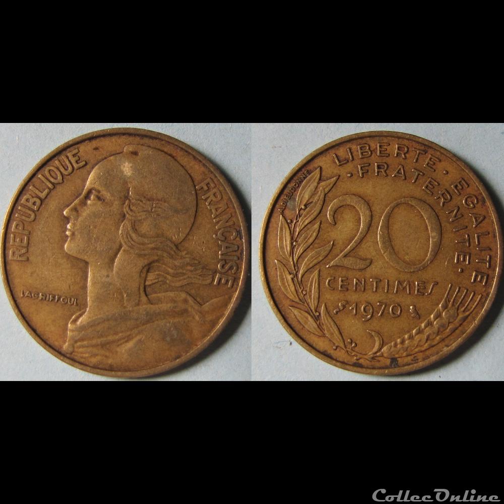 monnaie france moderne 20 centimes marianne 1970