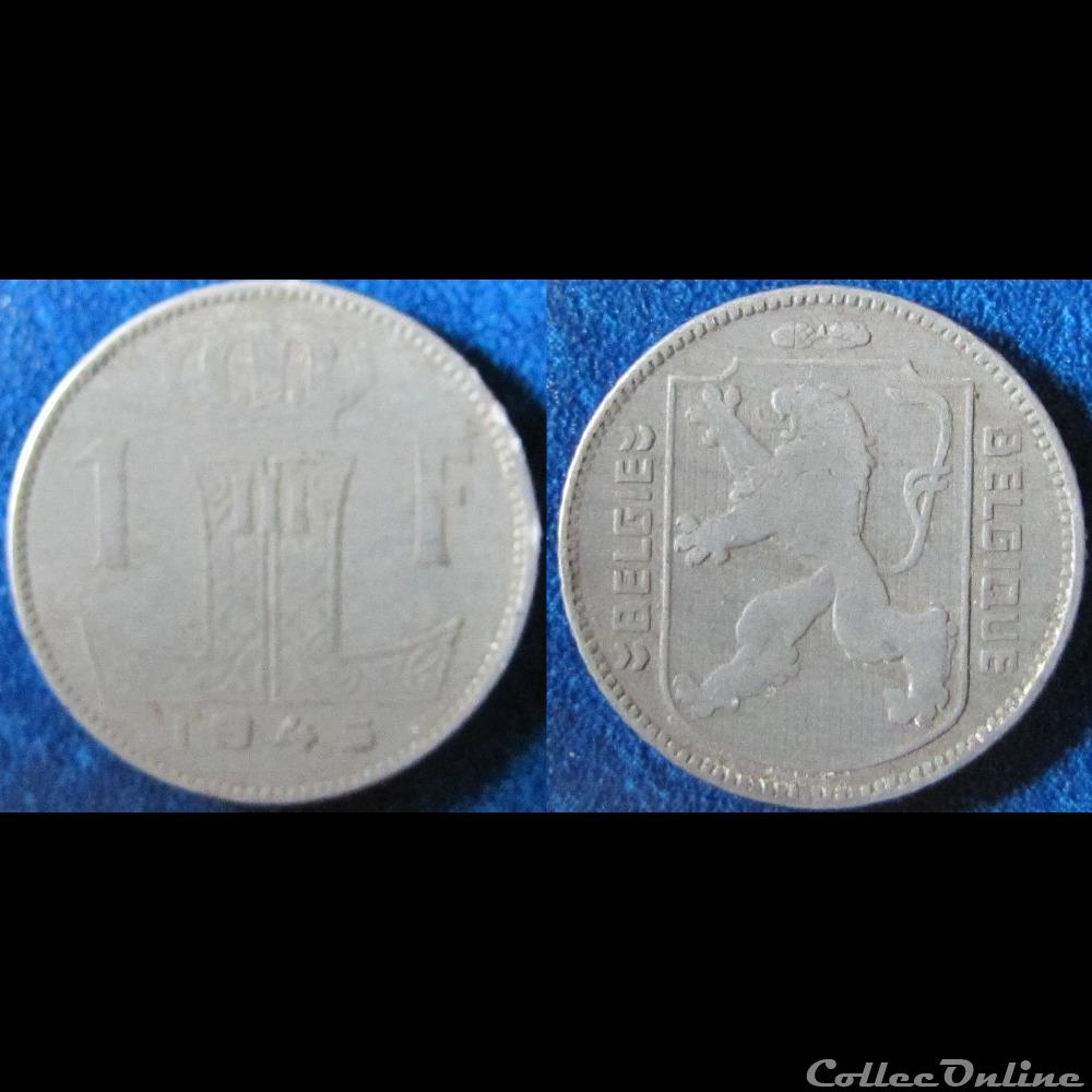 1 franc Léopold III (type Rau, nr) 1945 monnaie monde belgique 1 franc leopold iii type rau nr 1945
